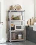 Miniatyrbillede 9 af 9: Rootz 2-pak sølv opbevaringsstativ - Reol - Metalhylder - Galvaniseret stål - MDF - Heavy Duty - 40 cm x 80 cm x 160 cm