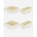 Miniatyrbild 6 av 8: Rootz 8-delat set Underkläder Organizer - Underkläder Förvaring - Lådavdelare - Non-Woven Tyg - Kartong - PE Board - Beige - 32cm x 32cm x 10cm