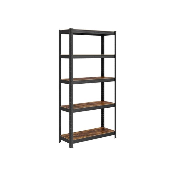 Rootz opbevaringsstativ - Reolsystem - Organizer - Stålramme - Træhylder - Justerbar - Rustbestandig - 150cm x 75cm x 30cm