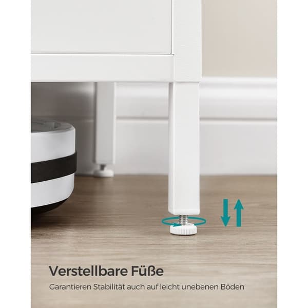 Rootz Opbevaringsskab - Hvidt Skab - Spånpladestål - Rummelig opbevaring - Robust konstruktion - Nem montering - 40cm x 80cm x 76cm