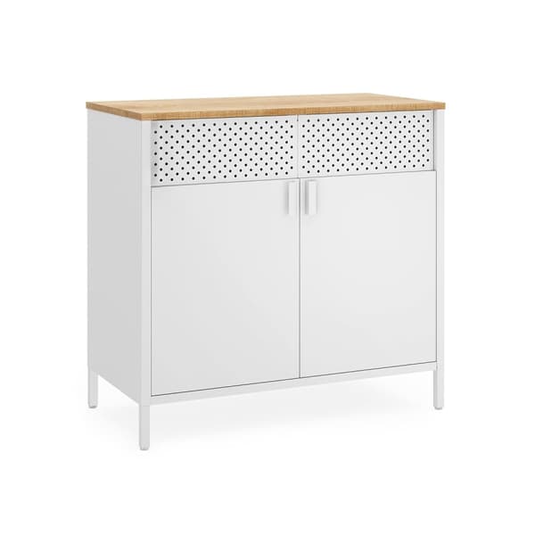 Rootz Opbevaringsskab - Hvidt Skab - Spånpladestål - Rummelig opbevaring - Robust konstruktion - Nem montering - 40cm x 80cm x 76cm