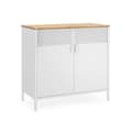 Miniatyrbillede 1 af 9: Rootz Opbevaringsskab - Hvidt Skab - Spånpladestål - Rummelig opbevaring - Robust konstruktion - Nem montering - 40cm x 80cm x 76cm