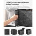 Miniatyrbillede 7 af 8: Rootz 6-pak opbevaringsbokssæt - Sort broget organisering - Papspand - Ikke-vævet stofbeholder - Letvægts - Holdbar - Rummelig - 33 cm x 33 cm x 33 cm