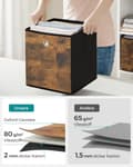 Pikkukuva 4 / 7: Rootz 6 Pack Storage Box Set - Vintage ruskea-musta - Pahvin järjestäjä - Kuitukangaslaatikko - Oxfordin kangassäiliö - Kevyt - Kestävä - Tilava - 26