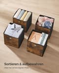 Pikkukuva 7 / 7: Rootz 6 Pack Storage Box Set - Vintage ruskea-musta - Pahvin järjestäjä - Kuitukangaslaatikko - Oxfordin kangassäiliö - Kevyt - Kestävä - Tilava - 26