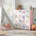 Miniatyrbillede 3 af 9: Rootz Pink 16 Cube Opbevaringsorganisator - DIY skabsorganisering - Modulopbevaringssystem - PP plastpaneler - Metalramme - ABS plastikforbindelser -
