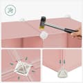 Miniatyrbillede 5 af 9: Rootz Pink 16 Cube Opbevaringsorganisator - DIY skabsorganisering - Modulopbevaringssystem - PP plastpaneler - Metalramme - ABS plastikforbindelser -
