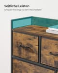 Pikkukuva 4 / 8: Rootz Vintage Ruskea-musta lipasto - Säilytyskaappi - Lipasto - Polyesteri - MDF - Oxford-kangas - Kuitukangas - 98cm x 28,5cm x 85cm - Organisaatio -
