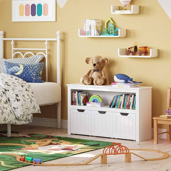 Rootz White förvaringsskåp - MDF Organizer - Skåp - Heavy Duty - 102cm x 30cm x 60cm - 24,5kg - 45,4kg Lastkapacitet - Tillbehörspaket ingår