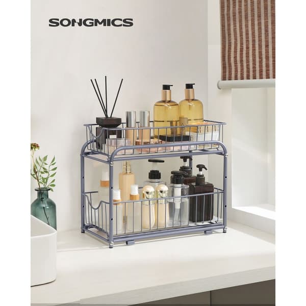 Rootz Steel Kitchen Organizer - Säilytysteline - Pantry Järjestäjä - Teräsrakenne - Tilaa säästävä - Helppo koota - 21 cm x 36,5 cm x 33,7 cm