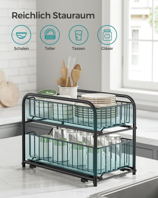 Rootz Steel Classic Black 3 etagers kagerol - Bagestativ - Dessertdisplay - Stålkonstruktion - Pladsbesparende design - Nem montering - 21 cm x 36,5 c