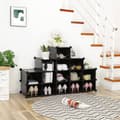 Pikkukuva 4 / 11: Rootz 16 Cube Black säilytyslokero - Kuutiojärjestäjä - Modulaarinen säilytystila - PP-muovipaneelit - Metallilankakehys - ABS-muoviliittimet - 153cm