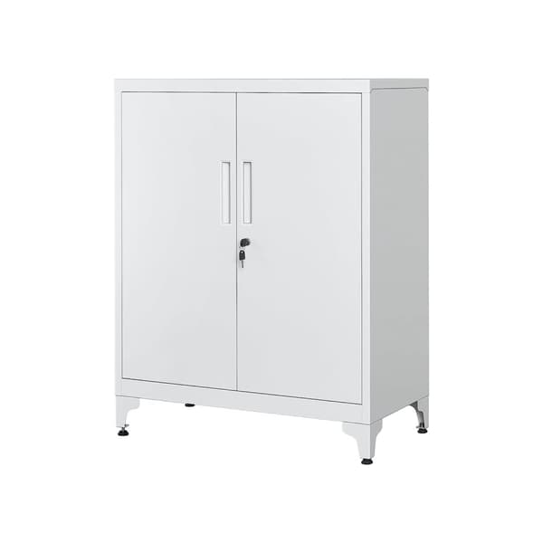 Rootz stålmetallskåp - Förvaringsorganisatör - Grå färg - Heavy Duty - Justerbara hyllor - 40cm x 80cm x 90cm