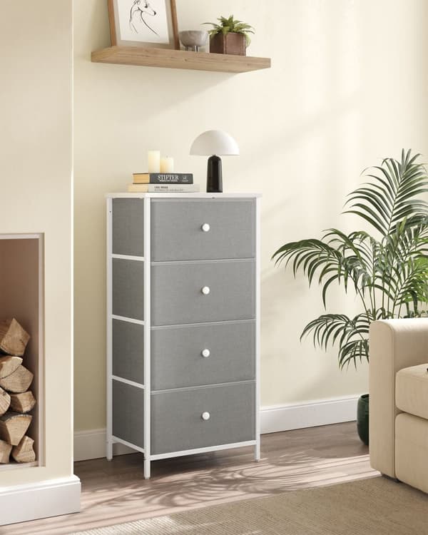 Rootz Opbevaringsskab - Organizer - Spånpladestål - Ikke-vævet stof - Letvægts - Rummelig - Robust - 30 cm x 45 cm x 91,7 cm