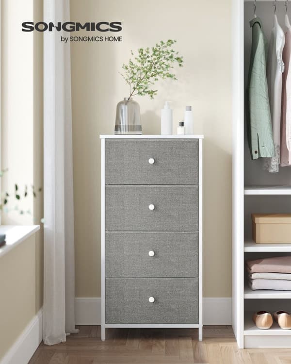 Rootz Opbevaringsskab - Organizer - Spånpladestål - Ikke-vævet stof - Letvægts - Rummelig - Robust - 30 cm x 45 cm x 91,7 cm