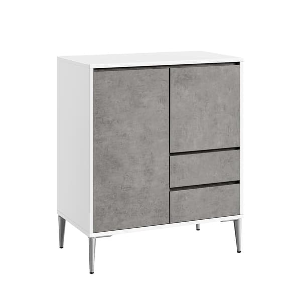Rootz Opbevaringsskab - Spånskab - Organizer - Rummelig - Robust - Stilfuld - Betongrå - 40cm x 70cm x 85cm