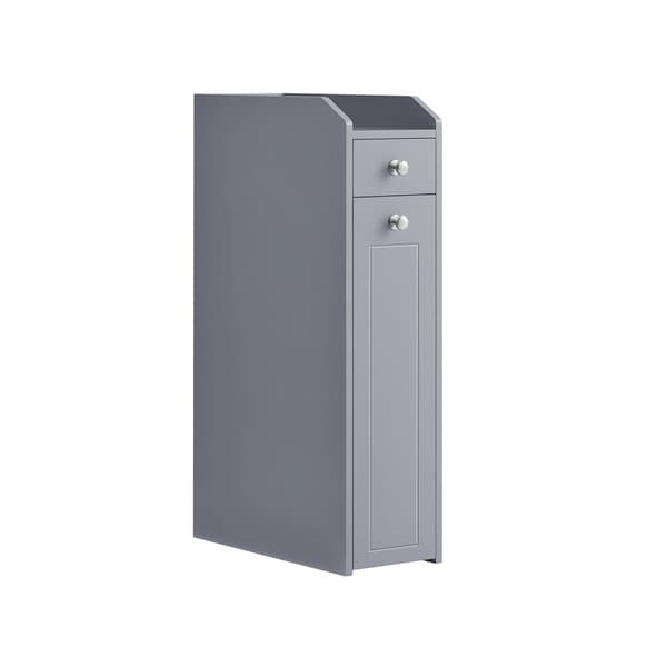 Rootz Dove Grey smalt badrumsskåp - Förvaringsskåp - Organizer - MDF-material - Lättvikt - Utrymmesbesparande - Enkel montering - 40cm x 18cm x 70cm