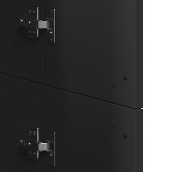vidaXL højskab 60x35x180 cm konstrueret træ sort
