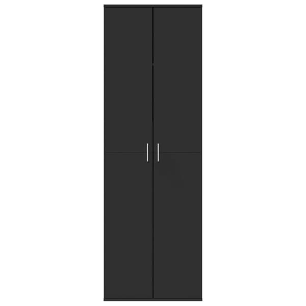 vidaXL højskab 60x35x180 cm konstrueret træ sort