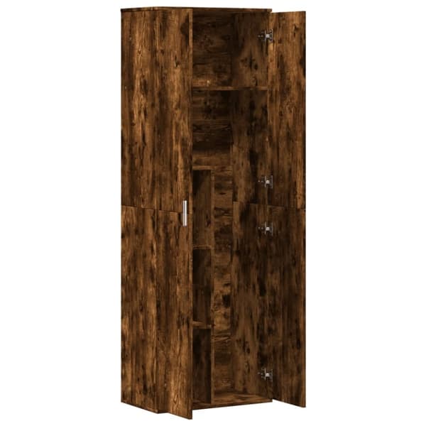 vidaXL højskab 60x35x180 cm konstrueret træ røget egetræsfarve