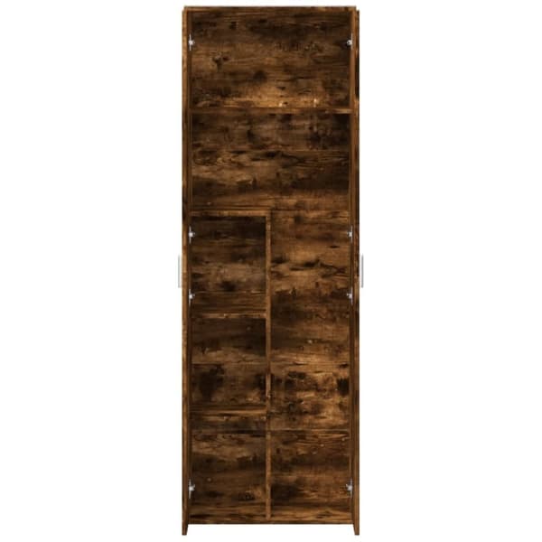 vidaXL højskab 60x35x180 cm konstrueret træ røget egetræsfarve