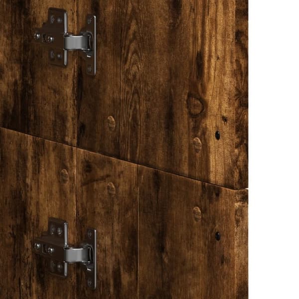 vidaXL Highboard røkt eik 60x35x180 cm konstruert tre