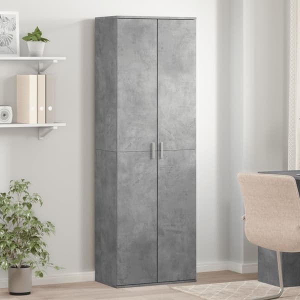 vidaXL højskab 60x35x180 cm konstrueret træ betongrå