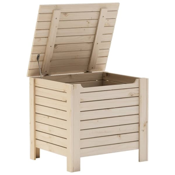 vidaXL Putekasse med lokk RANA 60x49x54 cm heltre furu