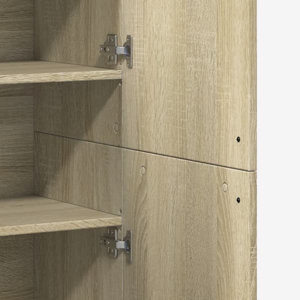 vidaXL Highboard sonoma eik 80x35x180 cm konstruert tre