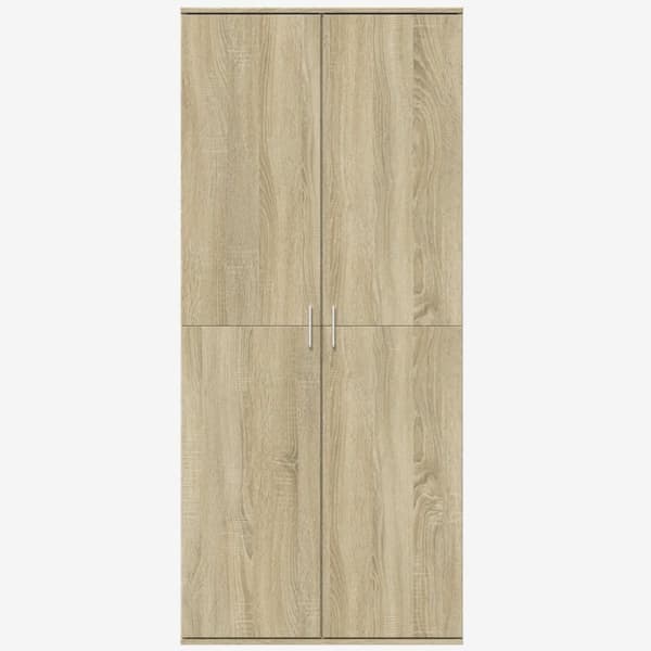 vidaXL Highboard sonoma eik 80x35x180 cm konstruert tre