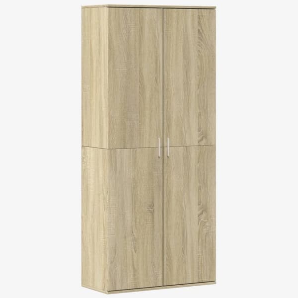vidaXL Highboard sonoma eik 80x35x180 cm konstruert tre