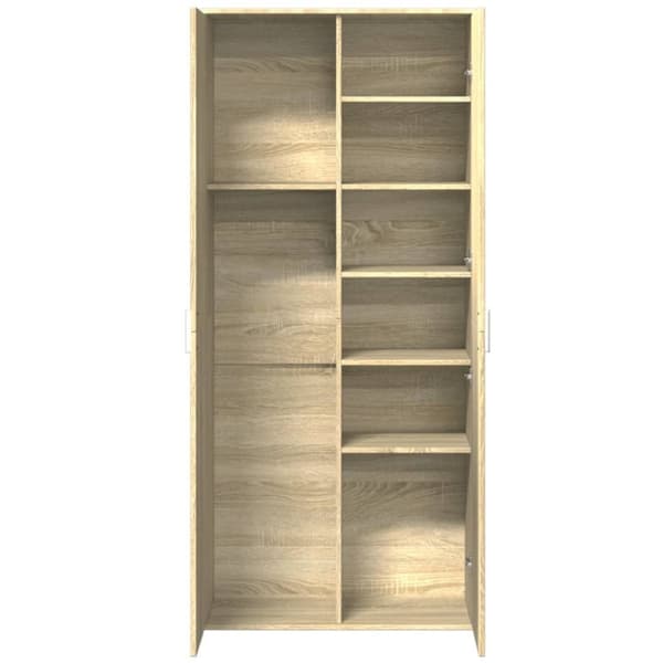 vidaXL højskab 80x35x180 cm konstrueret træ sonoma-eg