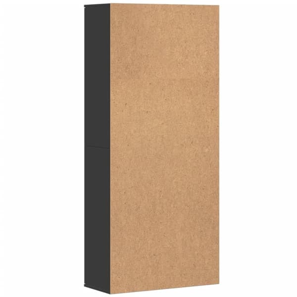 vidaXL Kaappi musta 80x35x180 cm tekninen puu
