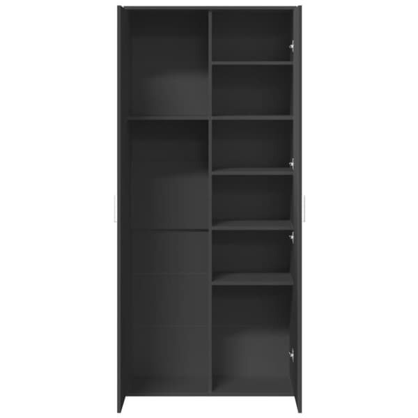vidaXL Kaappi musta 80x35x180 cm tekninen puu