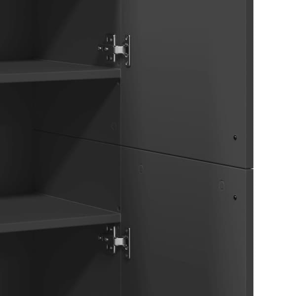 vidaXL Kaappi musta 80x35x180 cm tekninen puu