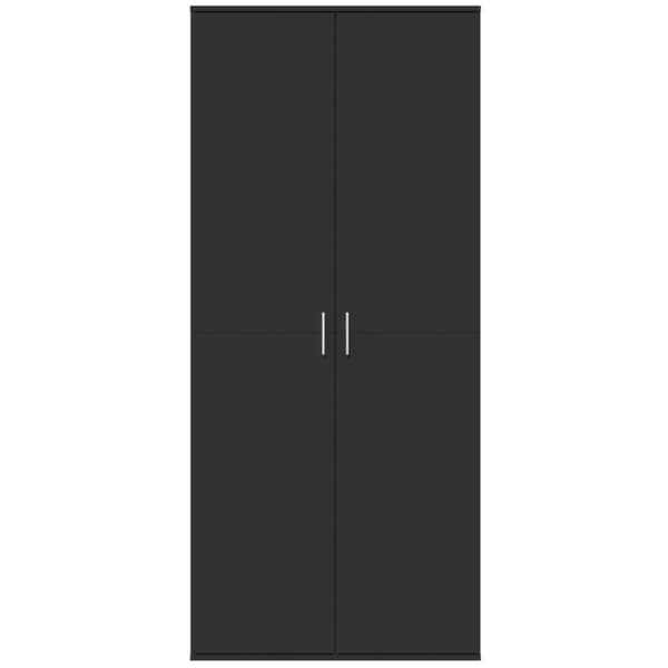 vidaXL Kaappi musta 80x35x180 cm tekninen puu
