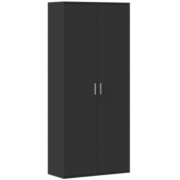 vidaXL Kaappi musta 80x35x180 cm tekninen puu