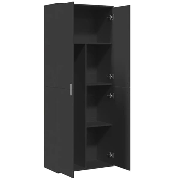 vidaXL Highboard svart 70x35x180 cm konstruert tre