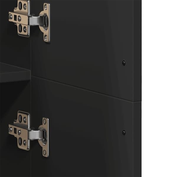 vidaXL Highboard svart 70x35x180 cm konstruert tre