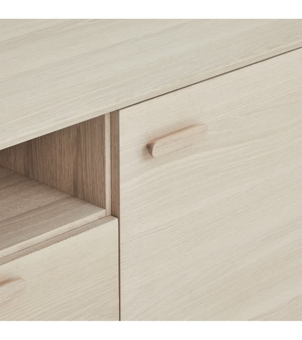 Rootz senkki - Säilytyskaappi - Oak Credenza - Runsaasti säilytystilaa - Ensiluokkaista käsityötä - Tasainen toiminnallisuus - 34 cm x 212 cm x 60 cm