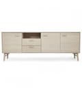 Pikkukuva 1 / 11: Rootz senkki - Säilytyskaappi - Oak Credenza - Runsaasti säilytystilaa - Ensiluokkaista käsityötä - Tasainen toiminnallisuus - 34 cm x 212 cm x 60 cm