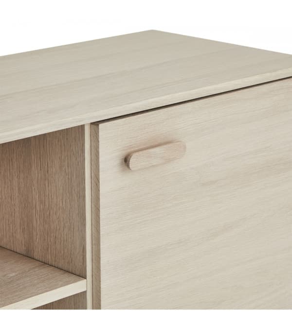 Rootz Highboard - Säilytyskaappi - Senkki - Massiivitammea ja viilua - Hiljainen Soft-Close - Runsaasti säilytystilaa - Ajaton muotoilu - 40 cm x 100