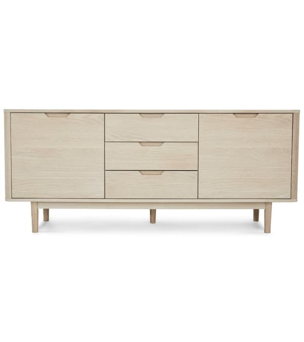 Rootz-sekki - Säilytyskaappi - Buffetpöytä - Massiivitammea ja MDF - Tyylikäs muotoilu - Runsaasti säilytystilaa - Hiljainen toiminnallisuus - 45 cm x