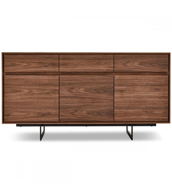 Rootz skänk - Förvaringsskåp - Buffébord - Gott om förvaring, mjuk stängning, högkvalitativa material - 155 cm x 45 cm x 82 cm - Valnötsfinish