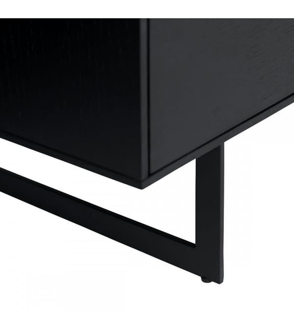 Rootz Vitrinskåp - Förvaringsskåp - Vitrinenhet - Gott om förvaring, Soft Close-system, integrerad LED-belysning - 110 cm x 45 cm x 190 cm - Svart ekf