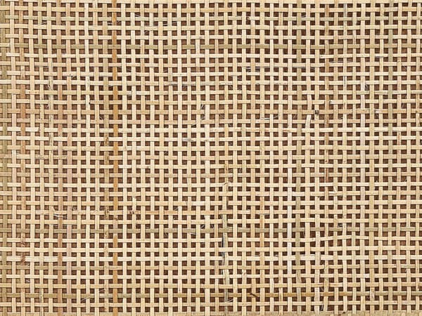 Skænk Rattan 6 Skuffer Lyst Træ Fremstillet Træ med Rattan Front Skuffer Boho Stil