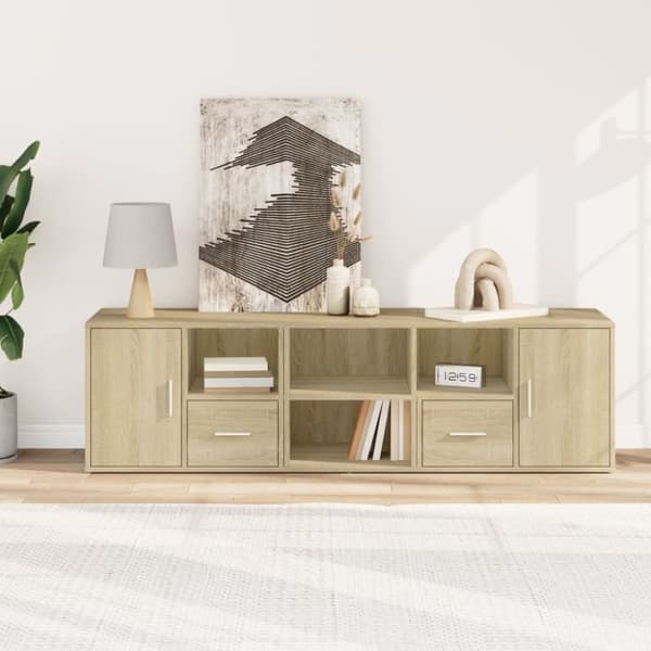 vidaXL Hjørneskap sonoma eik 160x40x45 cm sponplate