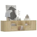 Miniatyrbilde 2 av 11: vidaXL Hjørneskap sonoma eik 160x40x45 cm sponplate
