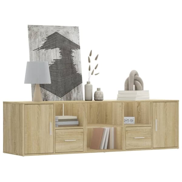 vidaXL hjørneskab 160x40x45 cm konstrueret træ sonoma-eg