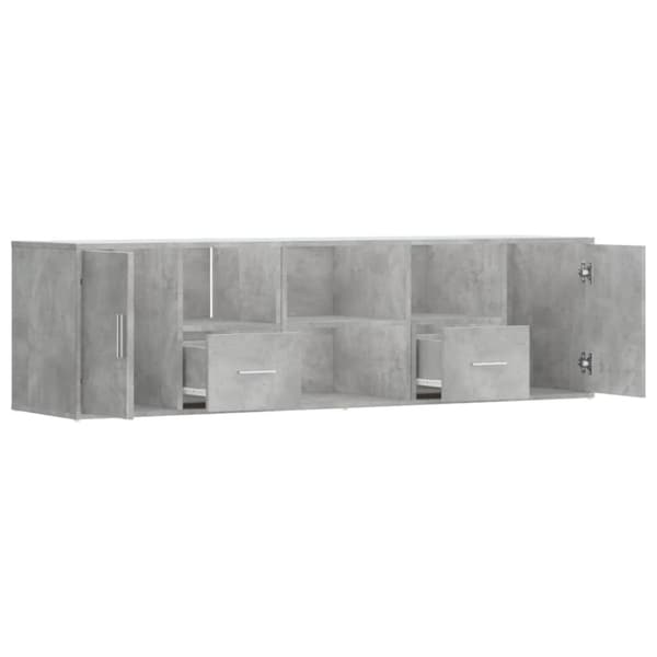 vidaXL Hjørneskap betonggrå 160x40x45 cm sponplate